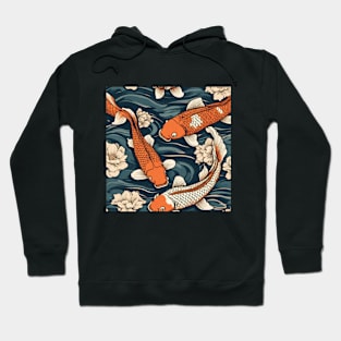 cool vintage golden koi fish Hoodie